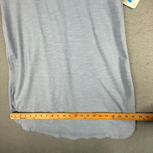 Columbia Shirt Dress Women's Small Blue Short Sleeve Pedal Flats Dress - Picture 7 of 10